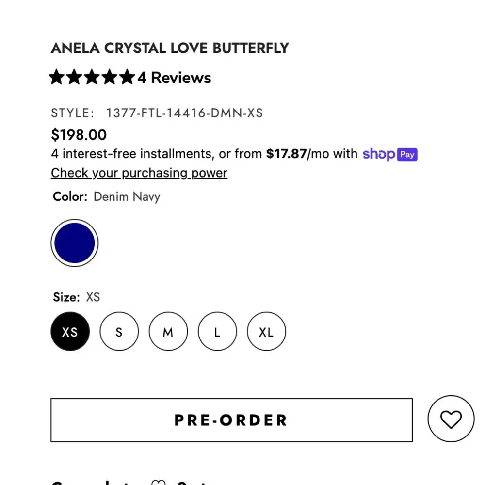 LAUREN MOSHI ✌️❤️🦋 Peace Love Happiness Butterfly Sweatshirt - NWT - LAST ONE